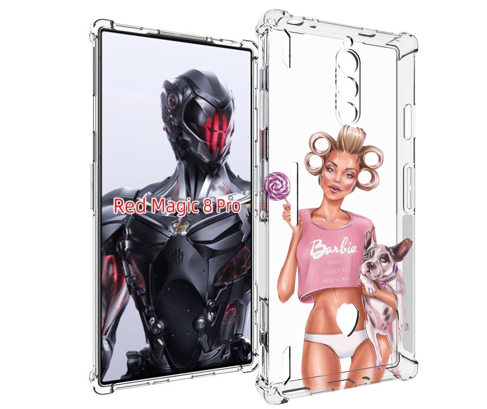 

Чехол MyPads Барби-с-собачкой женский для ZTE Nubia Red Magic 8 Pro / Red Magic 8 Pro Plus, Tocco
