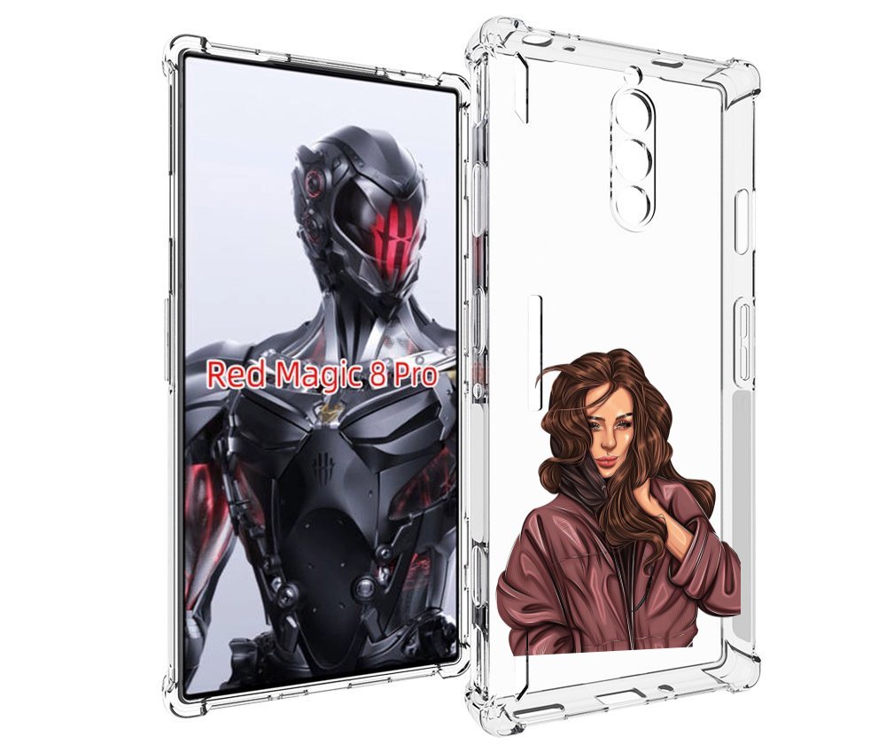 Чехол MyPads Арт-рисунок-девушки для ZTE Nubia Red Magic 8 Pro / Red Magic 8 Pro Plus