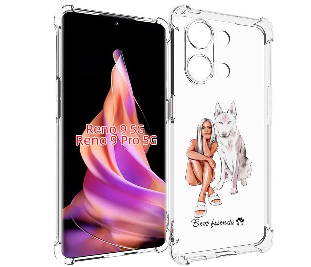 

Чехол MyPads Лучшие-друзья для Oppo Reno 9/Reno 9 Pro, Прозрачный, Tocco