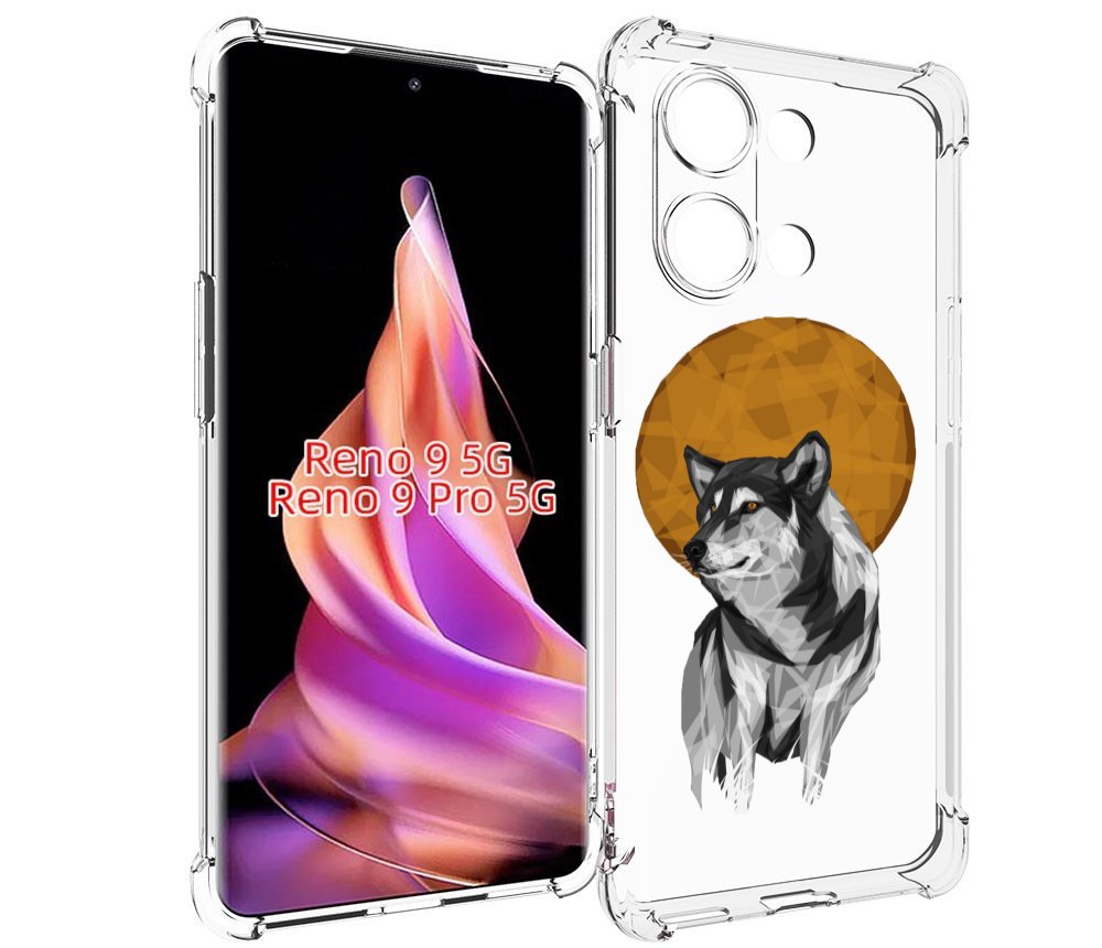 

Чехол MyPads Лунный волк для Oppo Reno 9/Reno 9 Pro, Прозрачный, Tocco