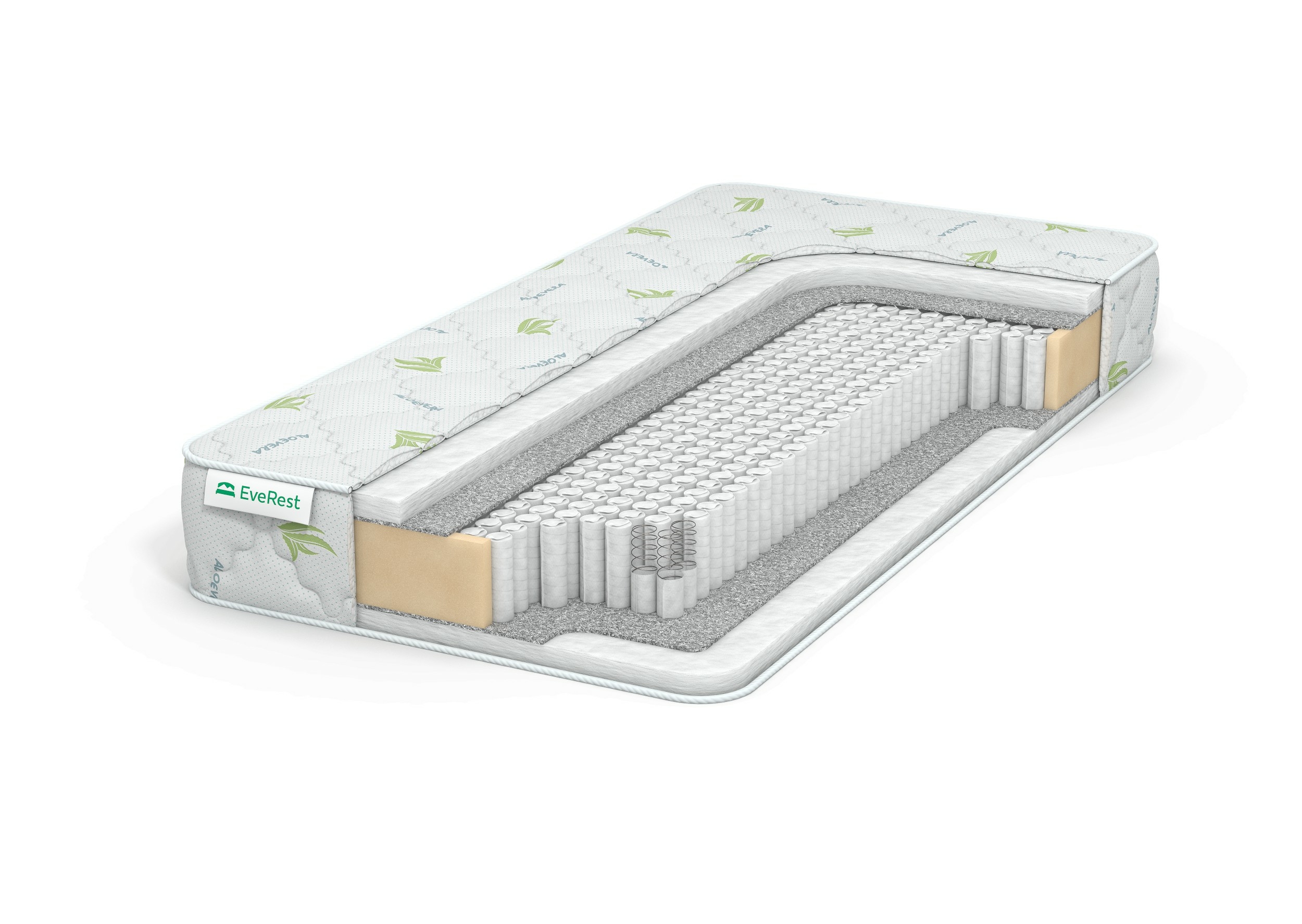 

Матрас EVEREST Мидл Рестхол S1000 130х215, Бежевый;белый;серый;серебристый, Рестхол S1000