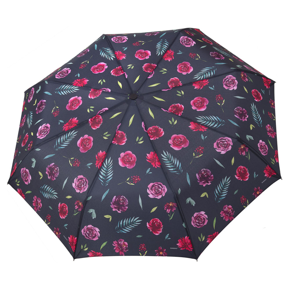фото Зонт складной женский автоматический raindrops rdh0529835 черно-розовый