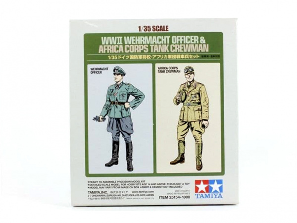 

Сборная модель Tamiya WWII Wehrmacht Officer & Africa Korps Crewman 25154