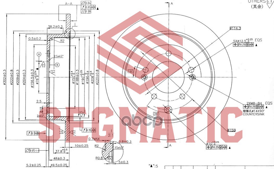 

Диск Тормозной SEGMATIC sbd30093174