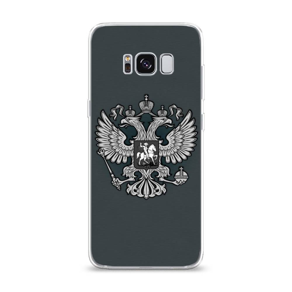 фото Чехол awog "герб россии серый" для samsung galaxy s8