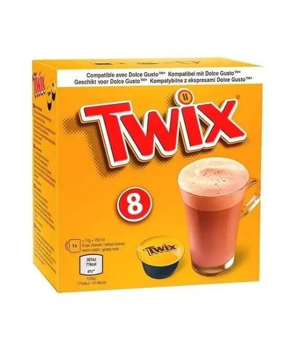 Горячий шоколад Twix в Dolce Gusto капсулах, 8 капсул