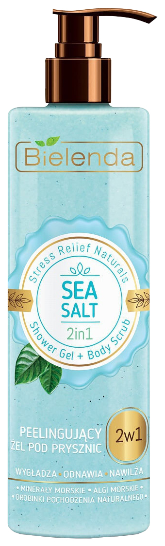 фото Гель для душа+скраб 2 в 1 sea salt stress relief naturals, 410 г bielenda