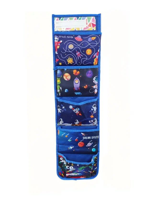 Кармашки в шкафчик для детского сада Пчелка Космос на дверцу для хранения вещей vipkarmashki обучающие кармашки в шкафчик для детского сада для мальчиков