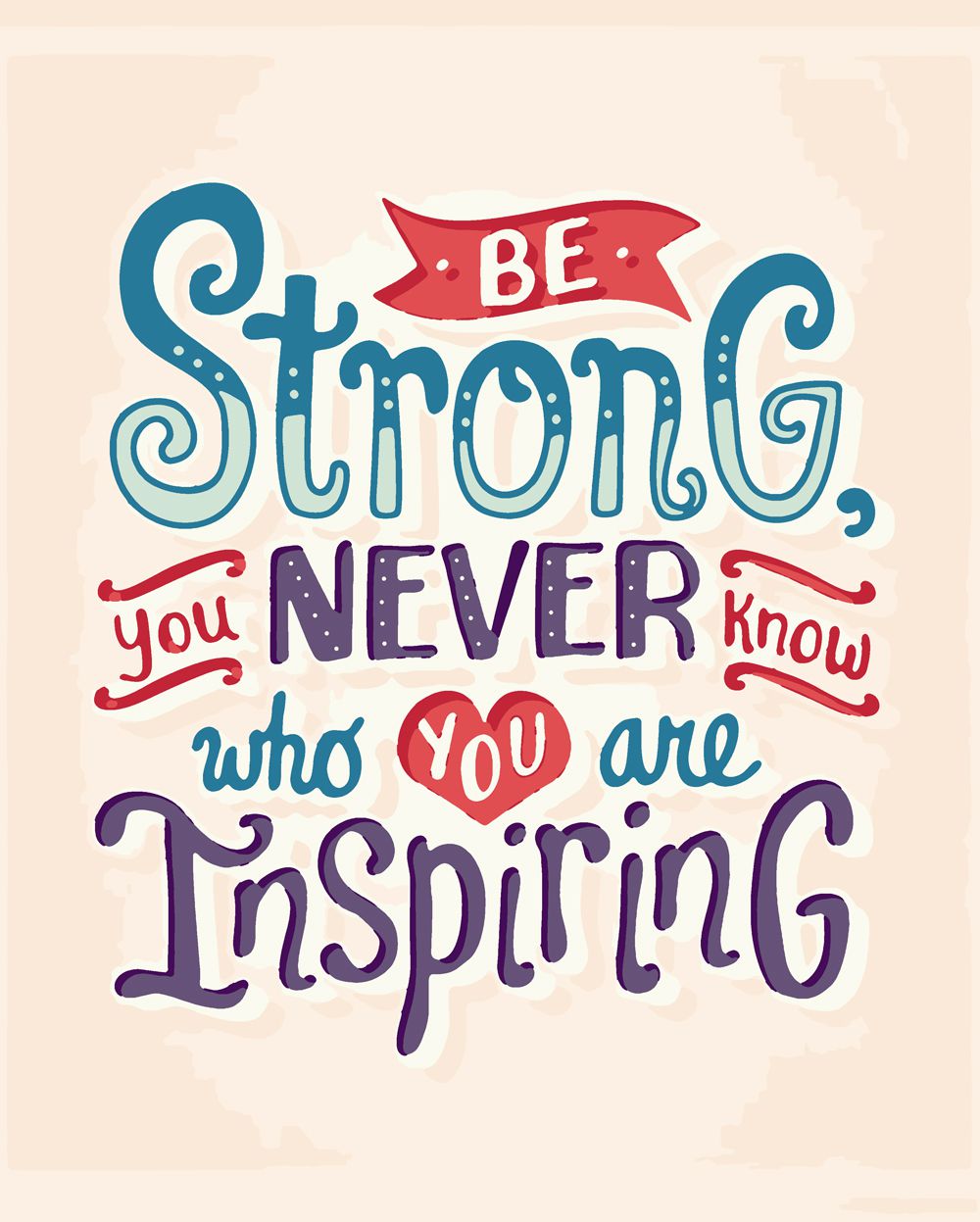 

Картина по номерам Красиво Красим Плакат Be strong, 100 х 120 см, Плакат Be strong