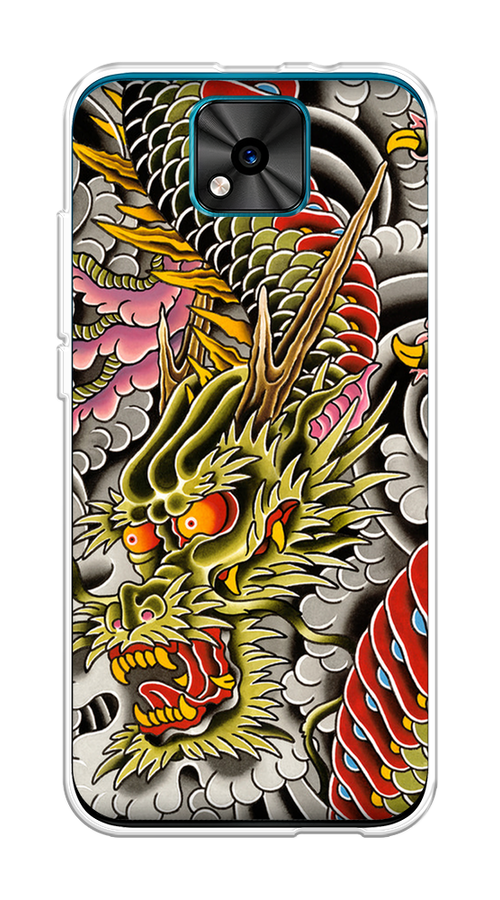 

Чехол на BQ 5533G "Японский дракон", Желтый;розовый;красный, 201850-4