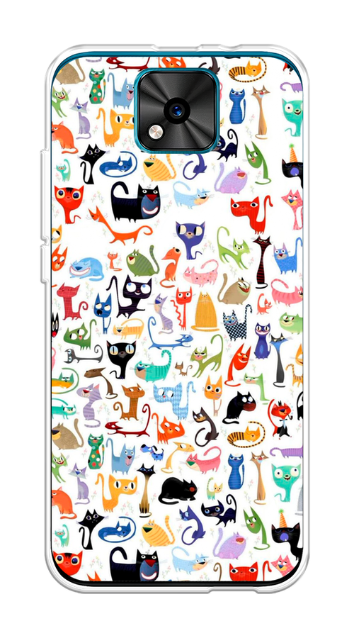 

Чехол на BQ 5533G "Цветные коты", Разноцветный, 201850-1