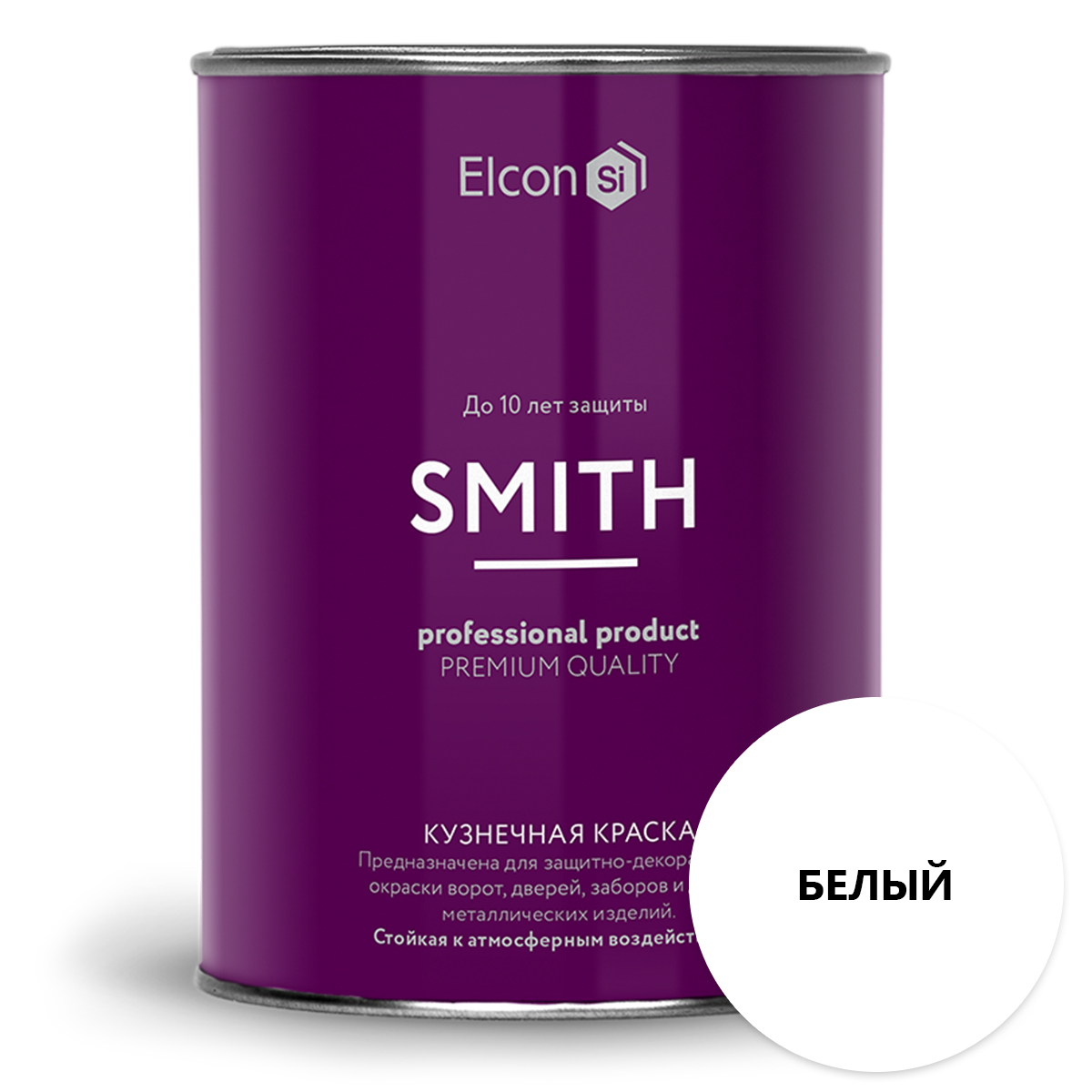 фото Кузнечная краска elcon smith (матовая) белый (0.8 кг)