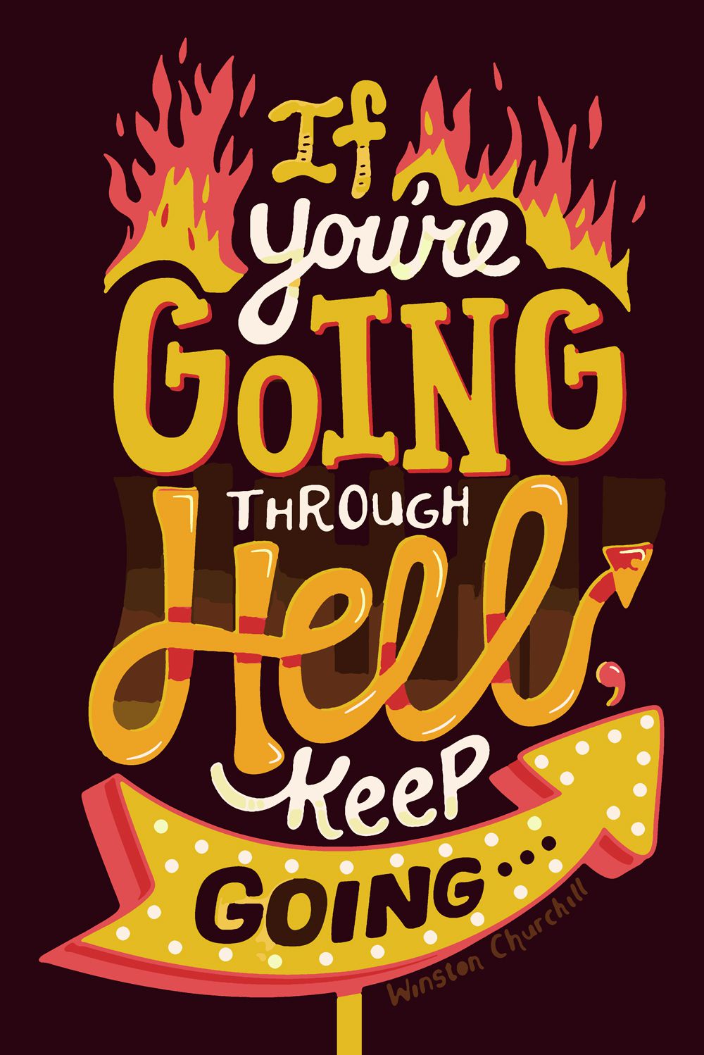 

Картина по номерам Красиво Красим Плакат Keep going, 40 х 60 см, Плакат Keep going