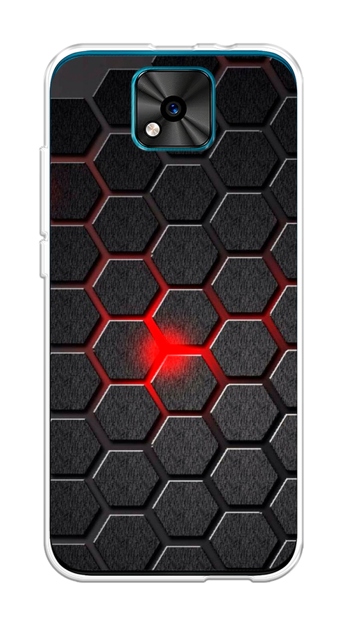 

Чехол на BQ 5533G "Соты красные", Красный;черный;серый, 201850-3