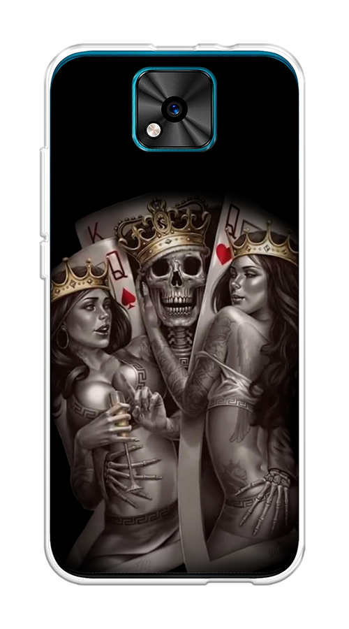 

Чехол на BQ 5533G "Карты король и королевы", Серый;желтый, 201850-6