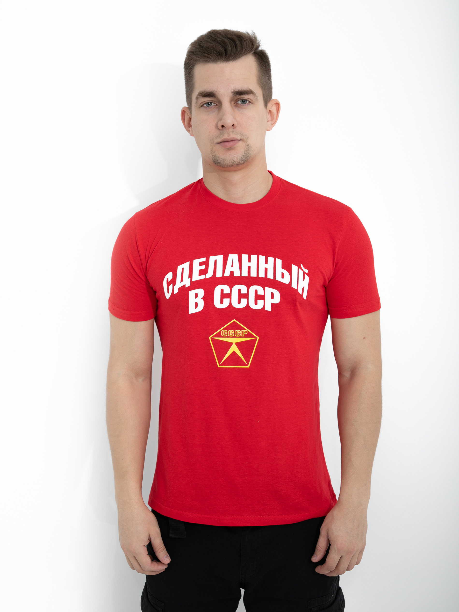 

Футболка мужская 25108 красная 50 RU, Красный, 25108