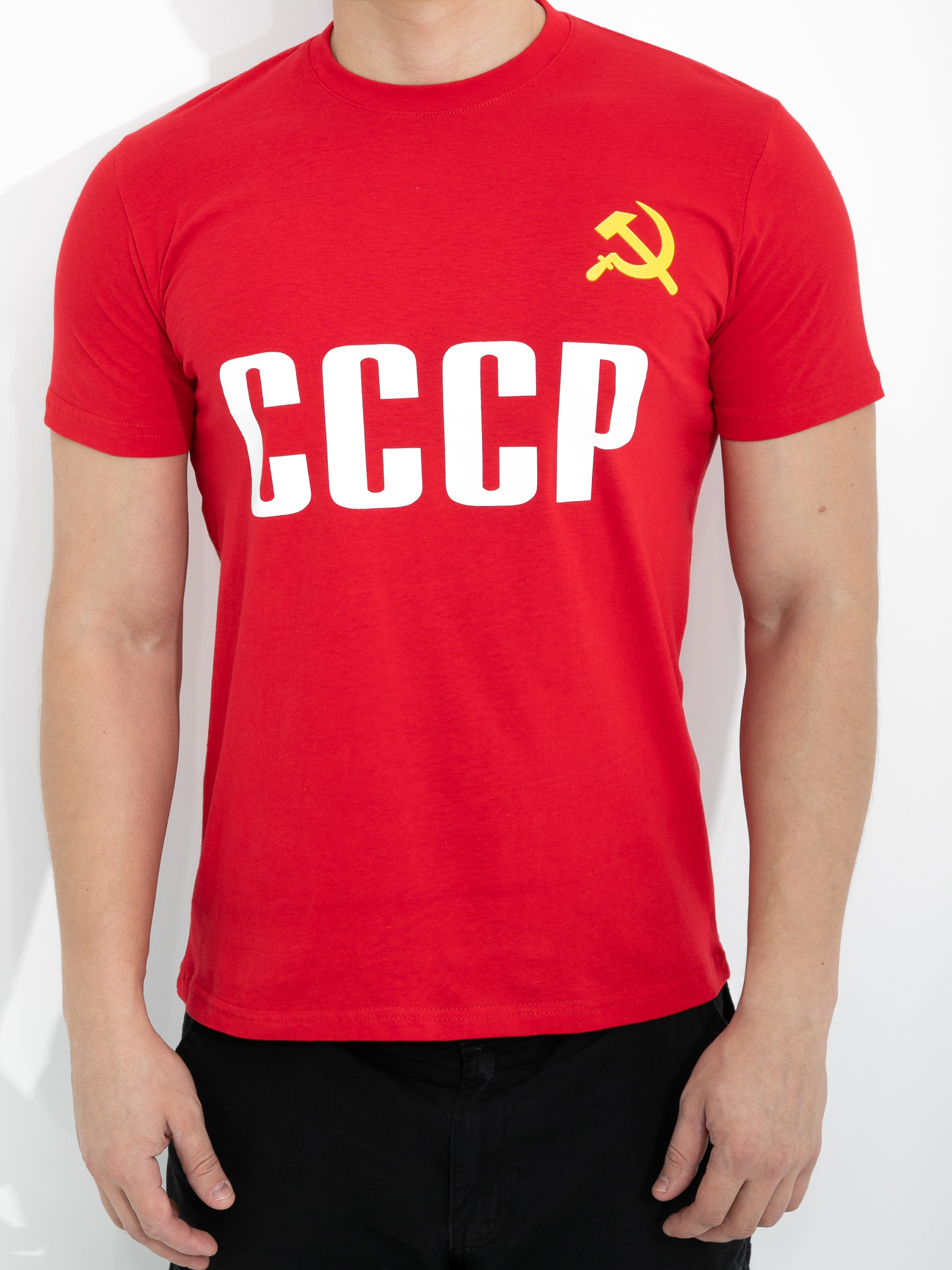 

Футболка мужская 25500 красная 56 RU, Красный, 25500