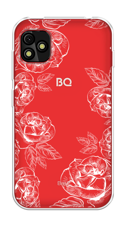 

Чехол на BQ 5060L "Розы графика", Черный;серый, 201750-2