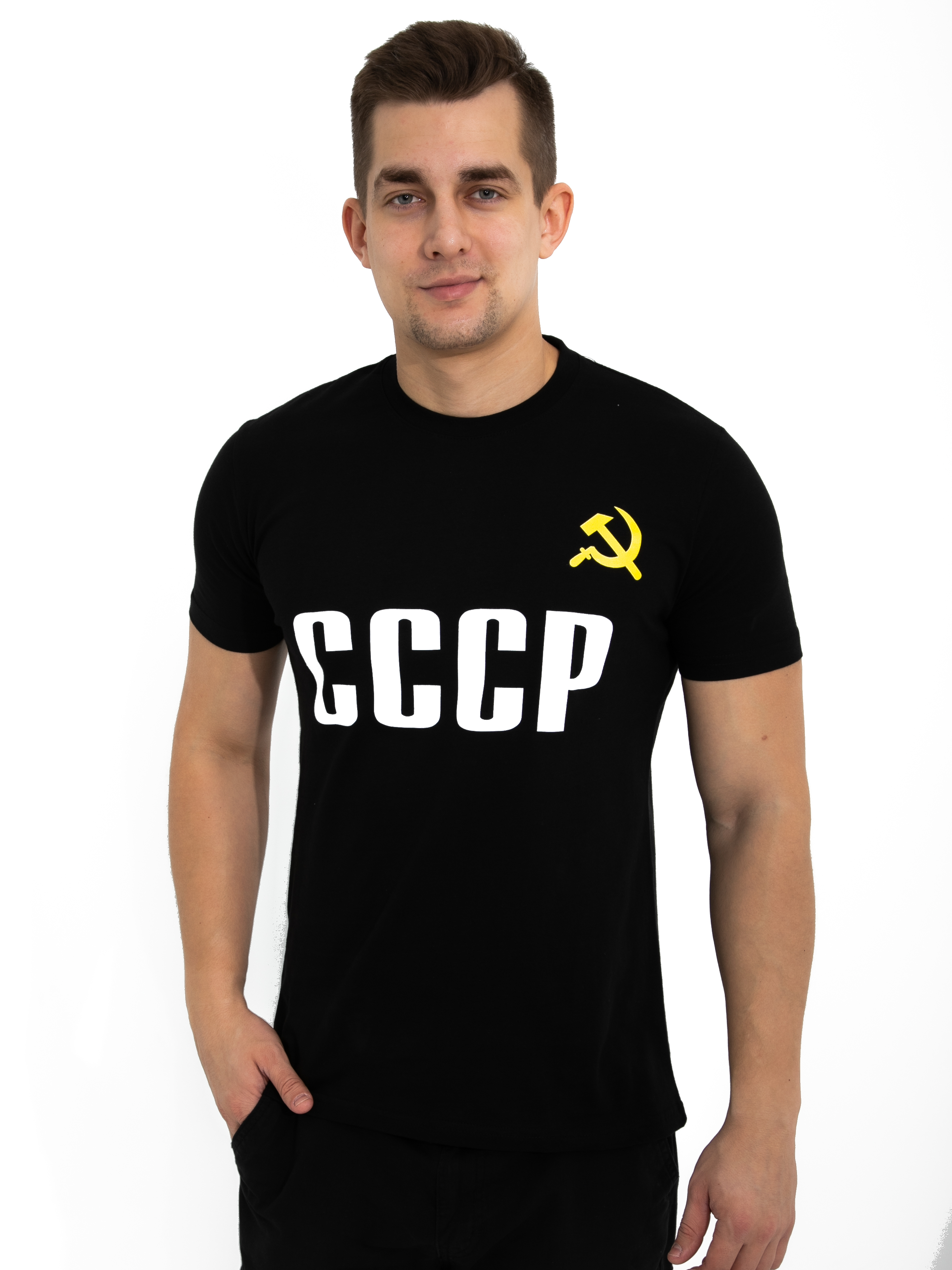 

Футболка мужская 25500 черная 50 RU, Черный, 25500