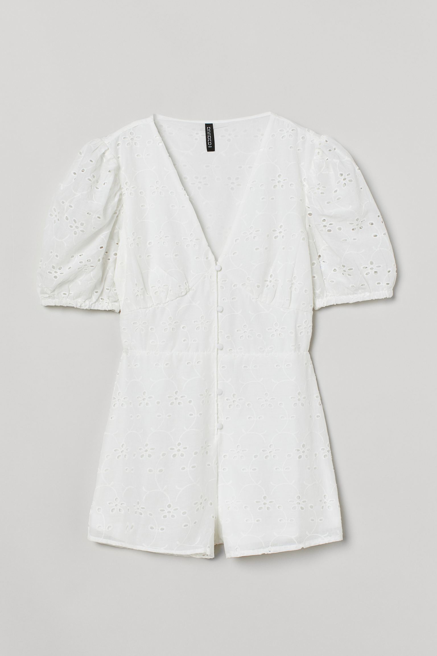 

Комбинезон женский H&M 880059001 белый 38 EU, 880059001