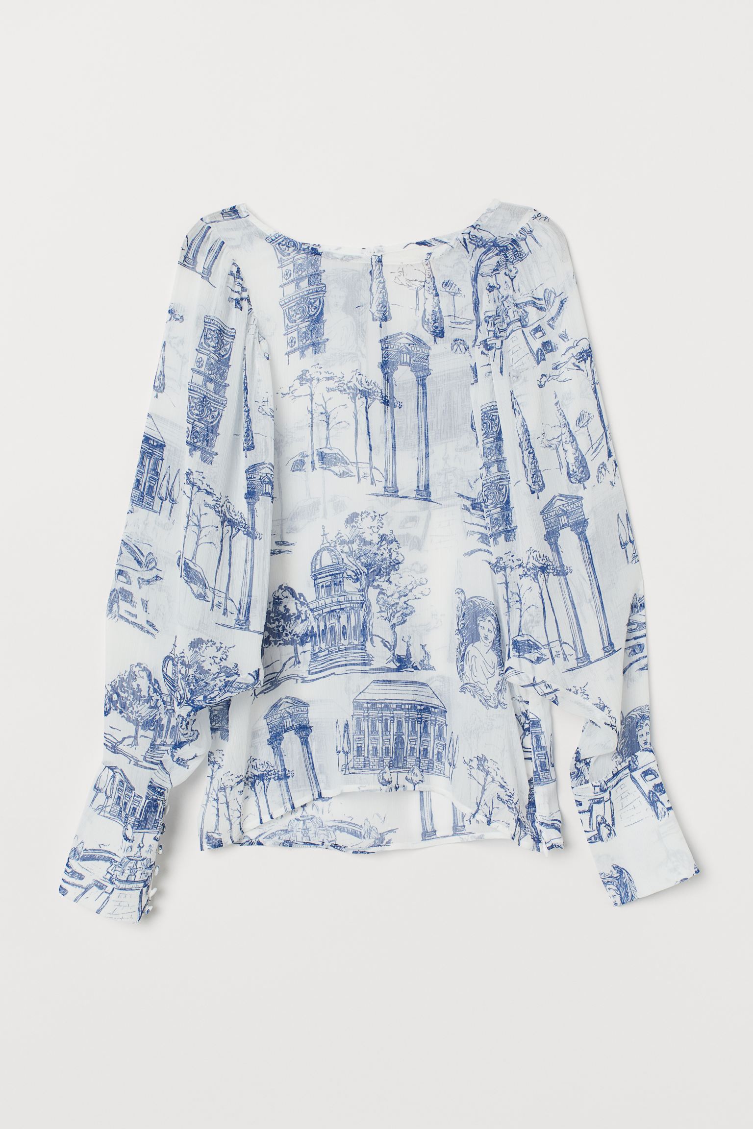 

Блуза женская H&M 815703005 белая 36 EU, Белый, 815703005
