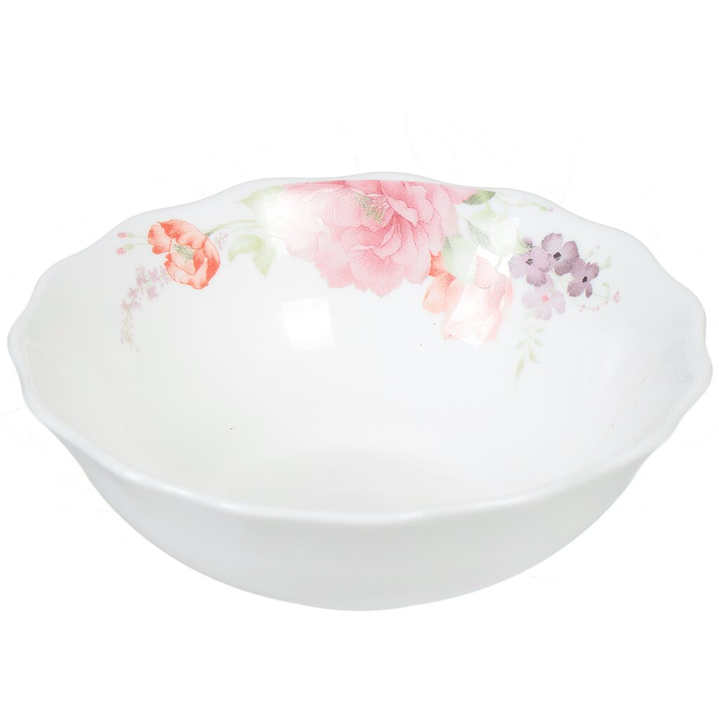 

Салатник стеклокерамика, круглый, 13 см, 0.25 л, Роуз, Daniks, HW50, Белый
