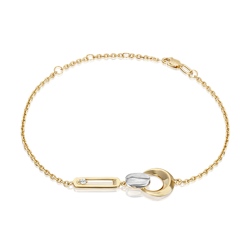 

Браслет из комбинированного золота с топазом р. 17 PLATINA jewelry 05-0717-01-201-1121, 05-0717-01-201-1121