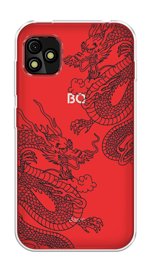 

Чехол на BQ 5060L "Два китайских дракона", Серый;черный, 201750-1