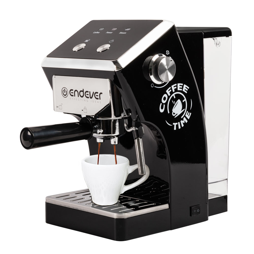 Рожковая кофеварка Endever Costa-1085 черная электрическая кофеварка endever costa 1095 серебристый
