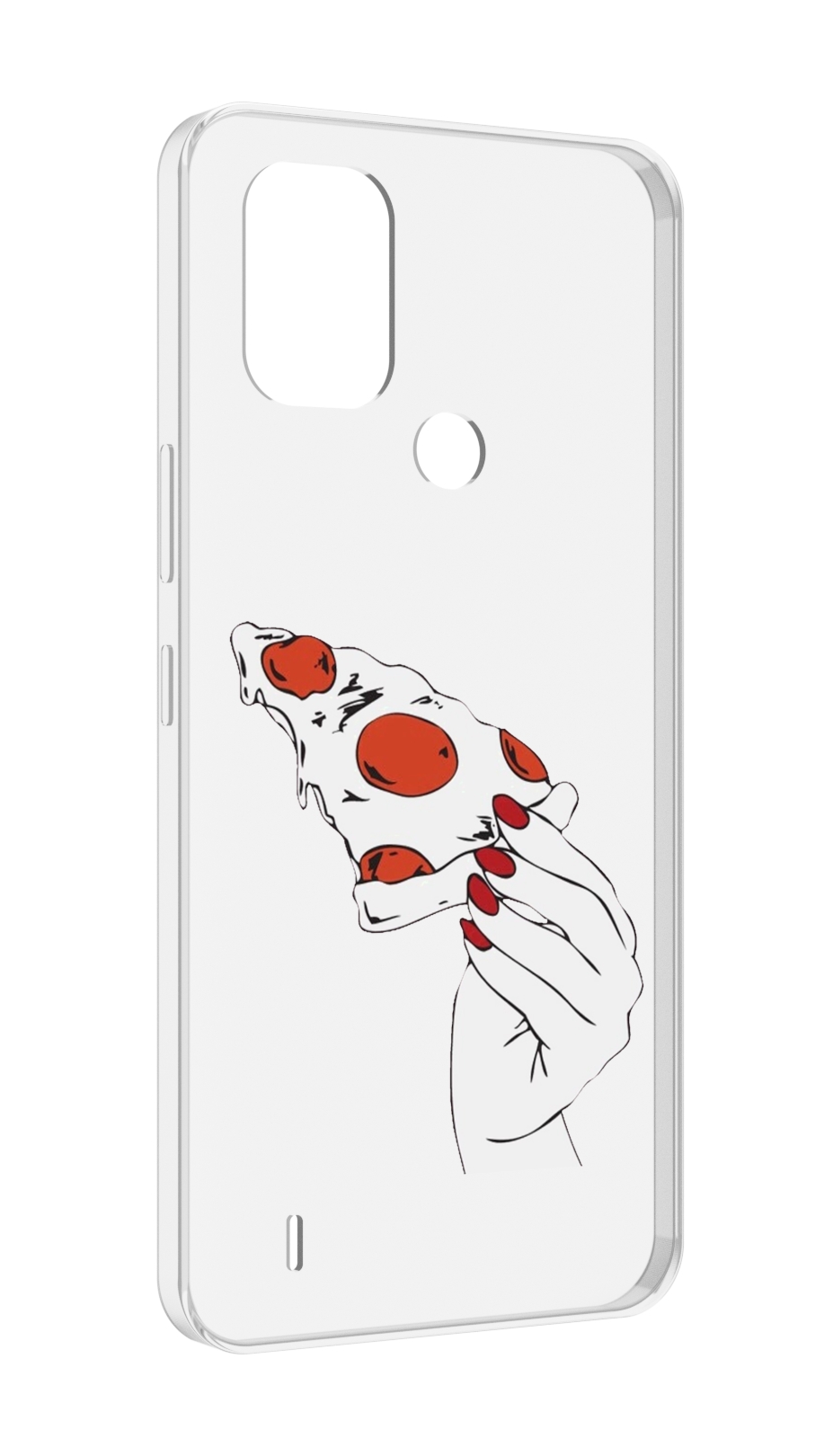 

Чехол MyPads белая-пицца для Nokia C31, Прозрачный, Tocco