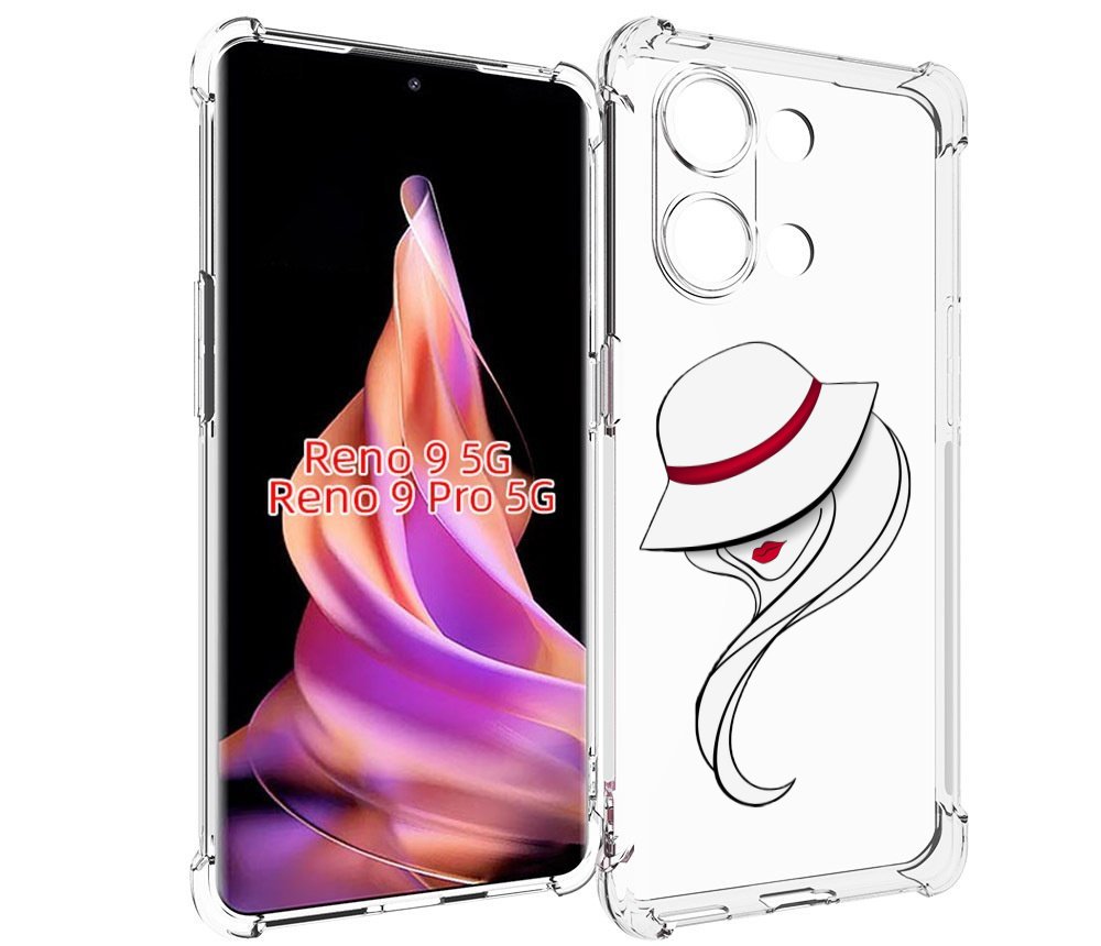 

Чехол MyPads Лого женский для Oppo Reno 9/Reno 9 Pro, Прозрачный, Tocco