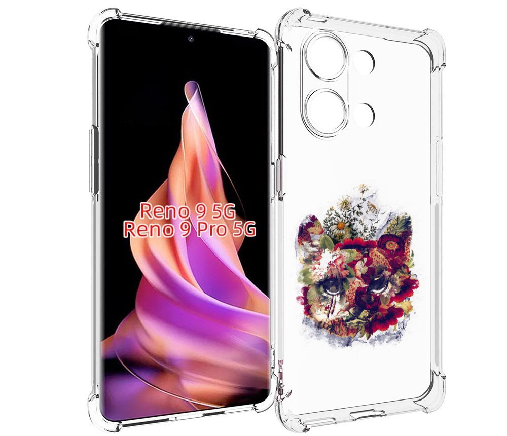 

Чехол MyPads Лиса в цветах-2 для Oppo Reno 9/Reno 9 Pro, Прозрачный, Tocco