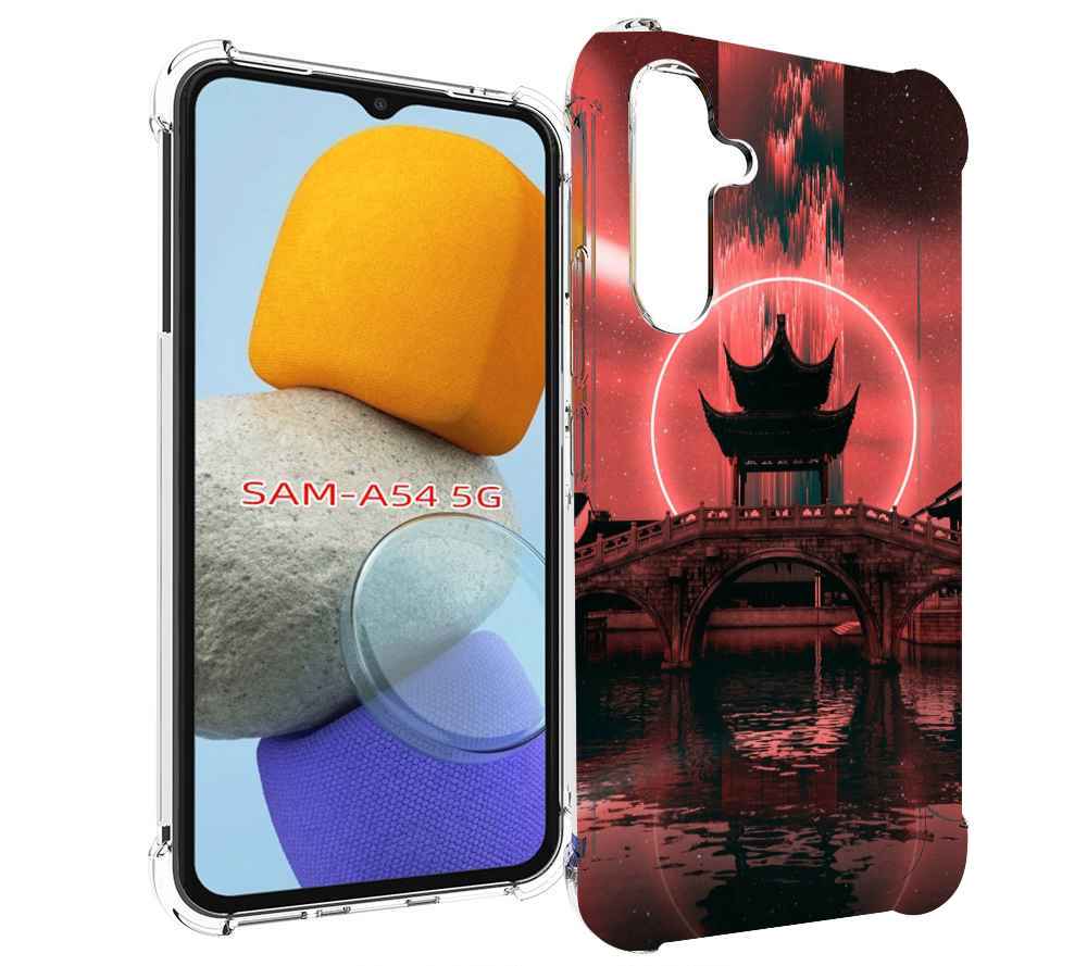 

Чехол MyPads японский мост красный фон для Samsung Galaxy A54, Tocco