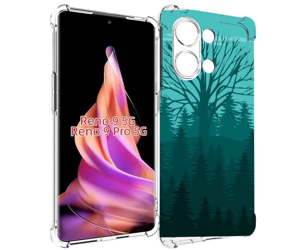

Чехол MyPads Лес для Oppo Reno 9/Reno 9 Pro, Прозрачный, Tocco