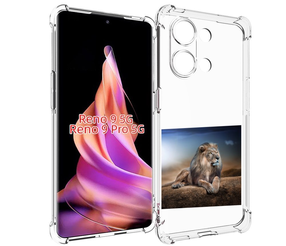 

Чехол MyPads Лев-наблюдает для Oppo Reno 9/Reno 9 Pro, Прозрачный, Tocco