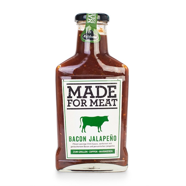 фото Соус томатный "kuhne made for meat" с беконом и перцем халапеньо, 375мл, германия