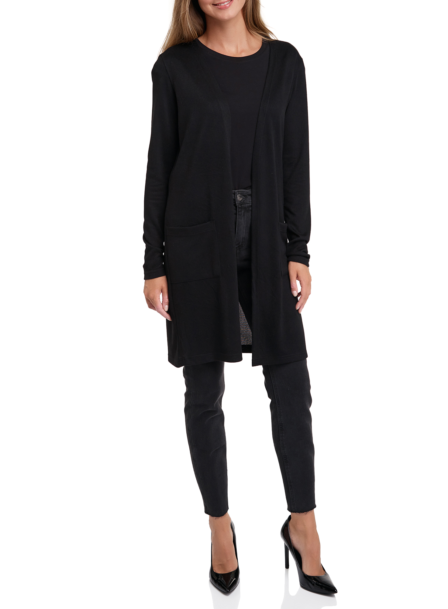 

Кардиган женский oodji 17900046B черный XL, 17900046B