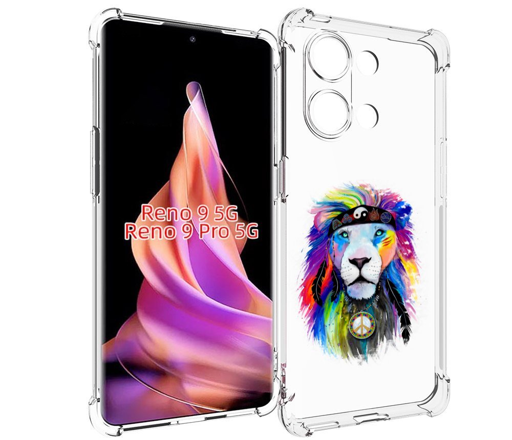 

Чехол MyPads Лев 3 для Oppo Reno 9/Reno 9 Pro, Прозрачный, Tocco