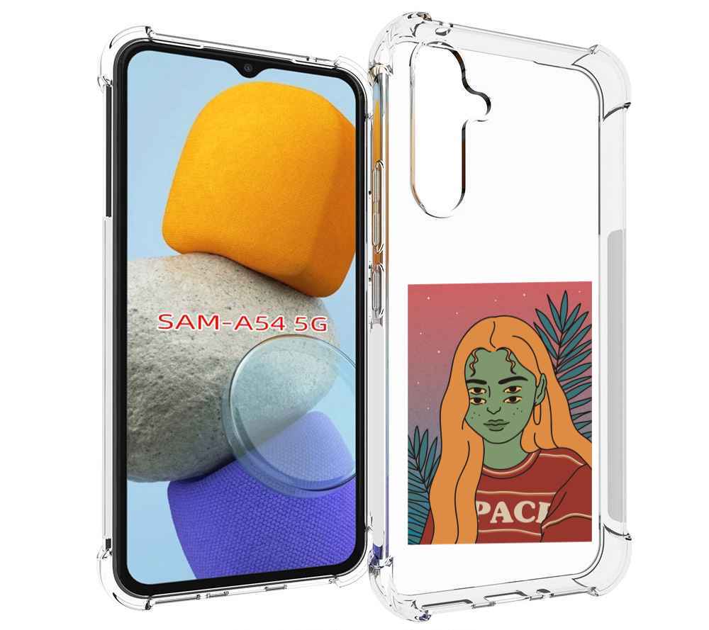 

Чехол MyPads четырехглазая девушка женский для Samsung Galaxy A54, Tocco