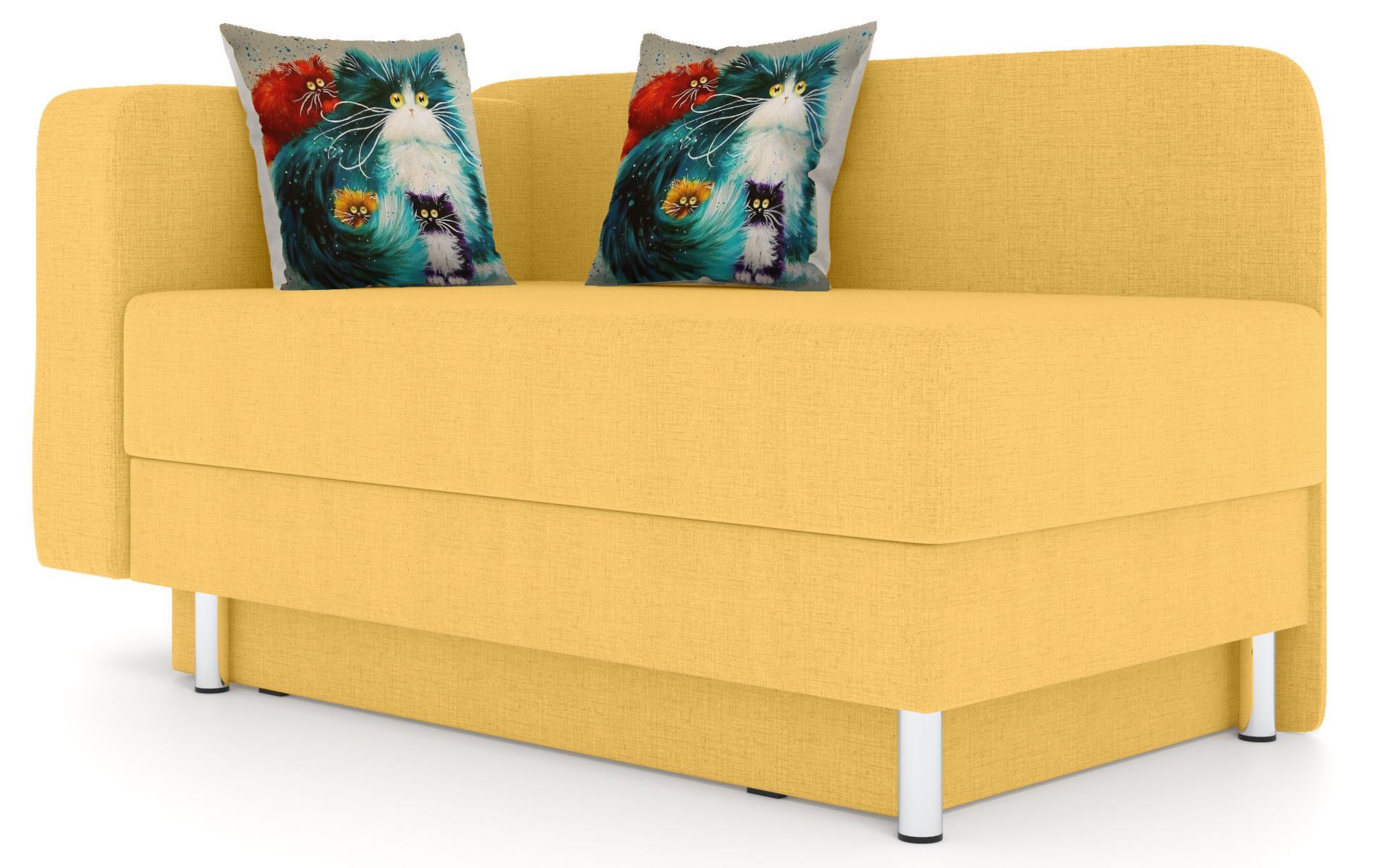 

Кушетка ОБСТАНОВКА.РУ Леон левый, Textile Yellow Семейка, Леон