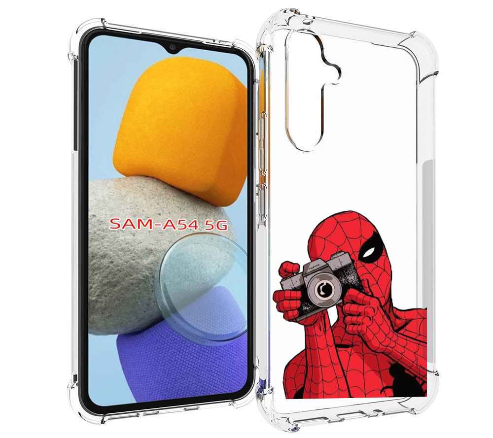 

Чехол MyPads человек паук фотограф детский для Samsung Galaxy A54, Tocco