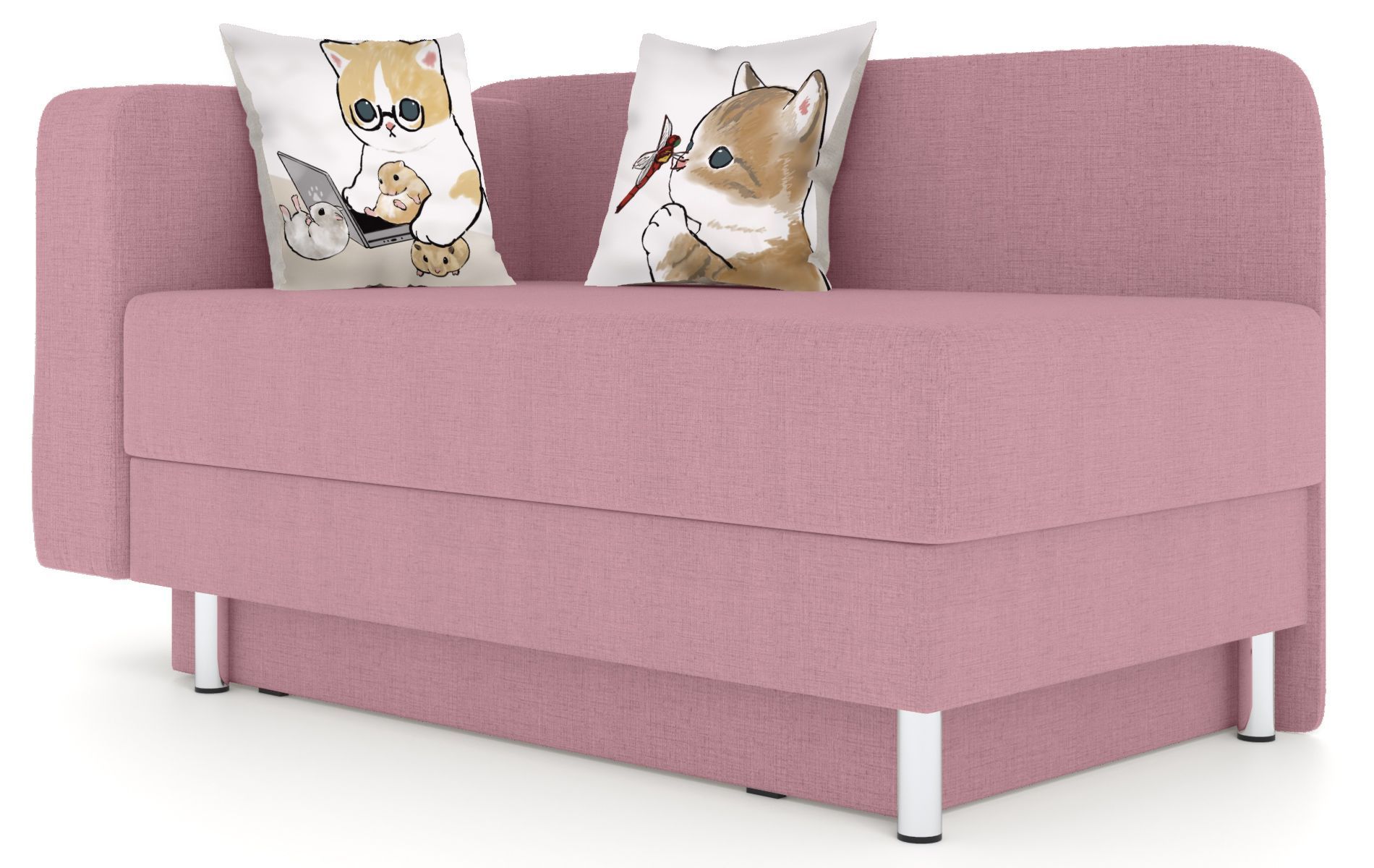 

Кушетка ОБСТАНОВКА.РУ Леон левый Textile Rose Котенок Лапочка, Леон