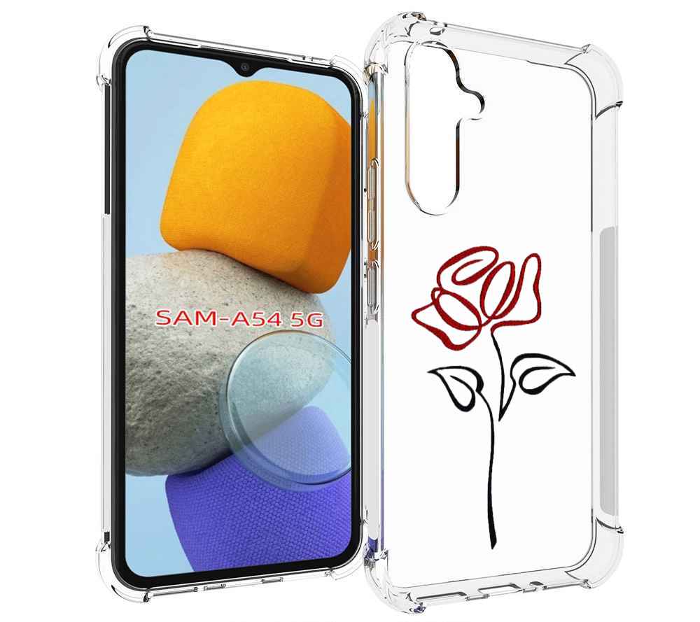 

Чехол MyPads цветок в одну линию для Samsung Galaxy A54, Tocco