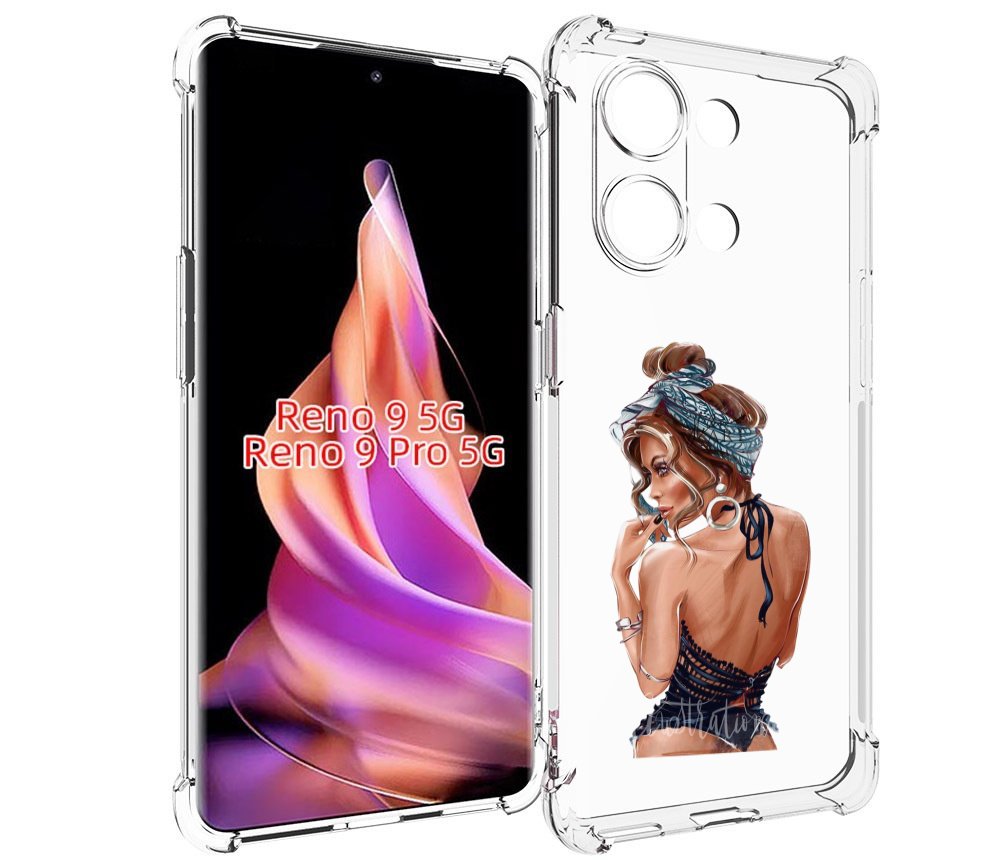 

Чехол MyPads Красивая-дама женский для Oppo Reno 9/Reno 9 Pro, Прозрачный, Tocco