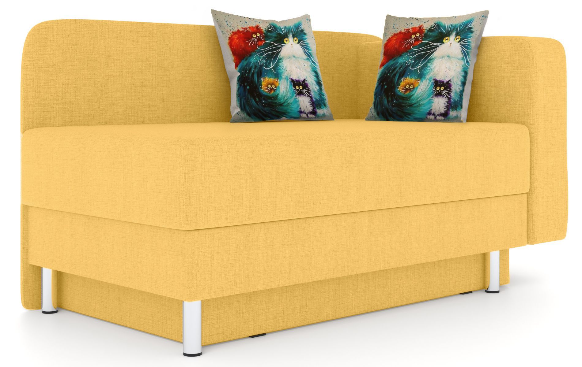 

Кушетка ОБСТАНОВКА.РУ Леон правый Textile Yellow Семейка, Леон
