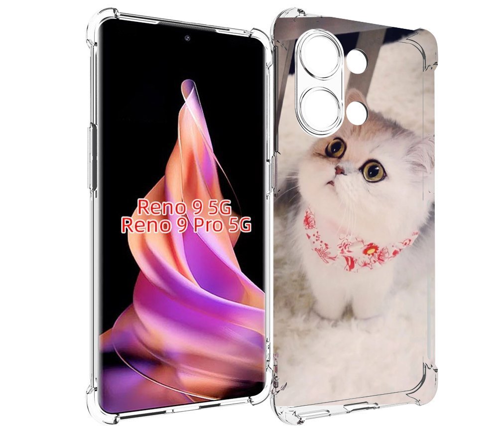

Чехол MyPads Котеночек женский для Oppo Reno 9/Reno 9 Pro, Прозрачный, Tocco