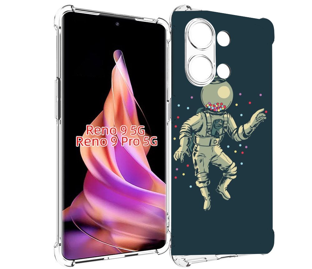 

Чехол MyPads Космонавт для Oppo Reno 9/Reno 9 Pro, Прозрачный, Tocco