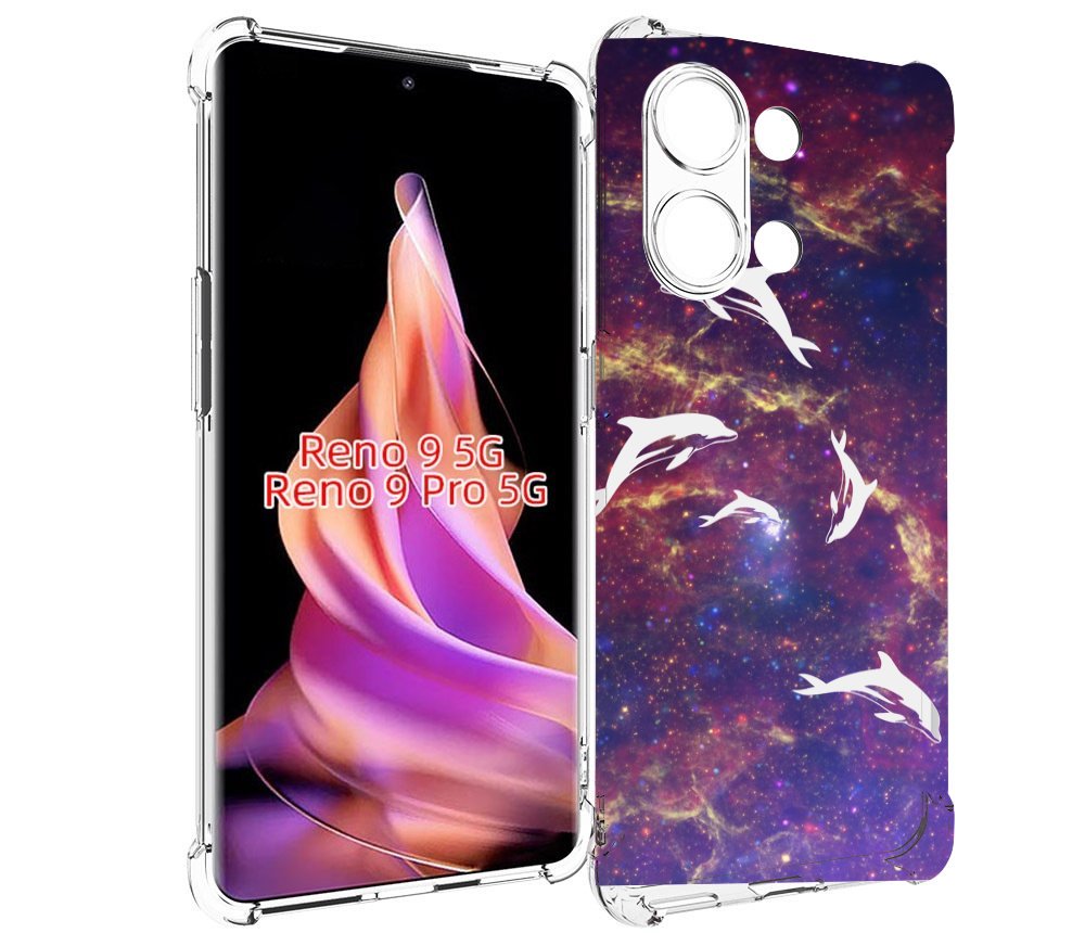 

Чехол MyPads Космические-дельфины для Oppo Reno 9/Reno 9 Pro, Прозрачный, Tocco