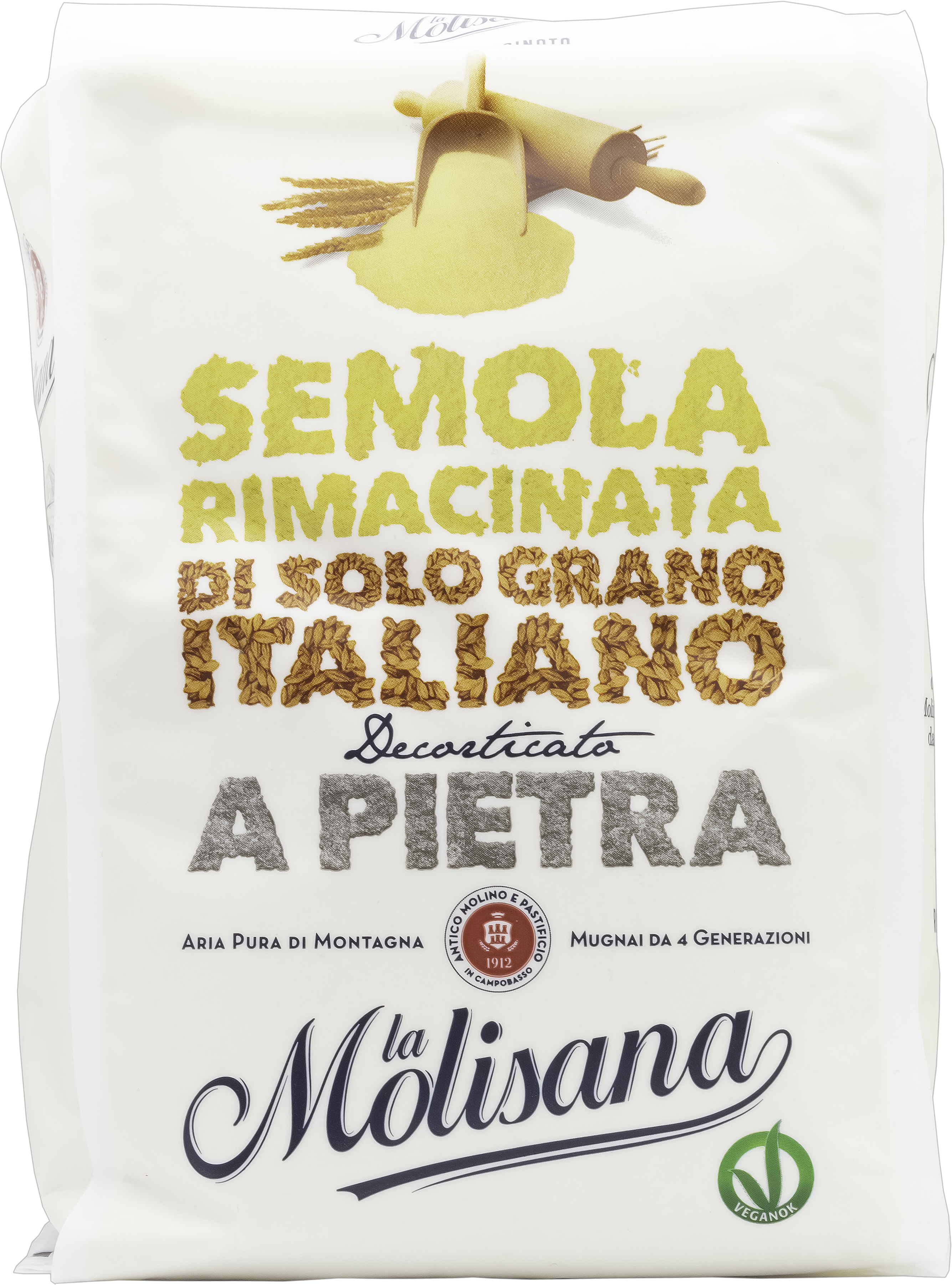 Мука La Molisana Rimacinata пшеничная двойного помола хлебопекарная 1 кг