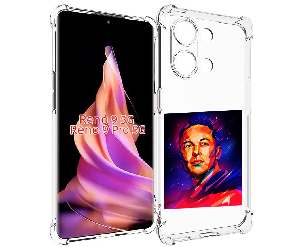 

Чехол MyPads Илон-Маск для Oppo Reno 9/Reno 9 Pro, Прозрачный, Tocco